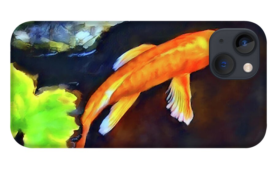 Koi iPhone 13 Case featuring the painting Orange Ogon by Joel Smith