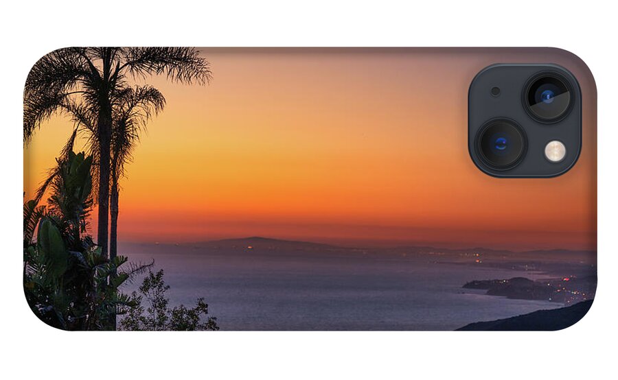 Vivid Reflection iPhone 13 Case featuring the photograph Orange Splash sunset, Laguna Beach by Abigail Diane Photography