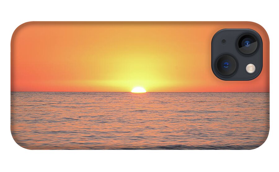 California iPhone 13 Case featuring the photograph Orange Sunset Over the Ocean by Matthew DeGrushe
