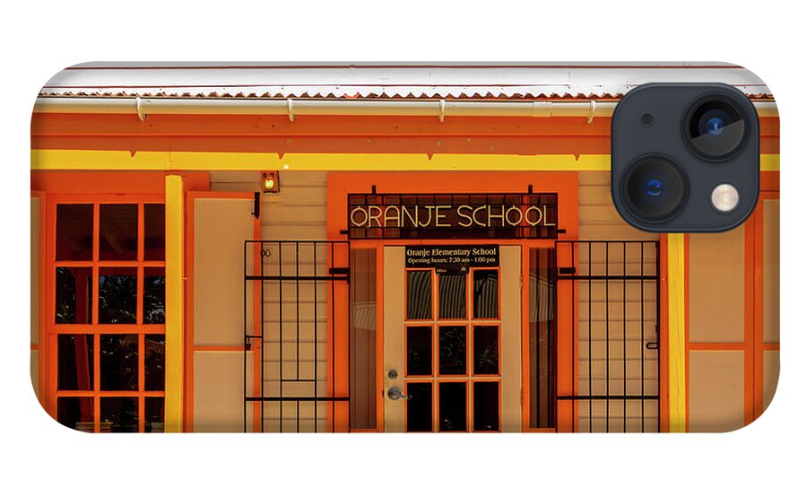 Color iPhone 13 Case featuring the photograph Oranje School by AE Jones