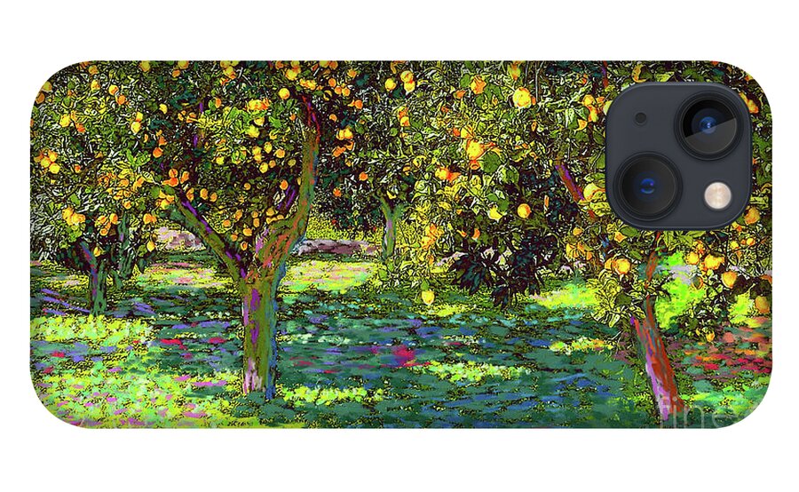 Landscape iPhone 13 Case featuring the painting Orchard of Lemon Trees by Jane Small