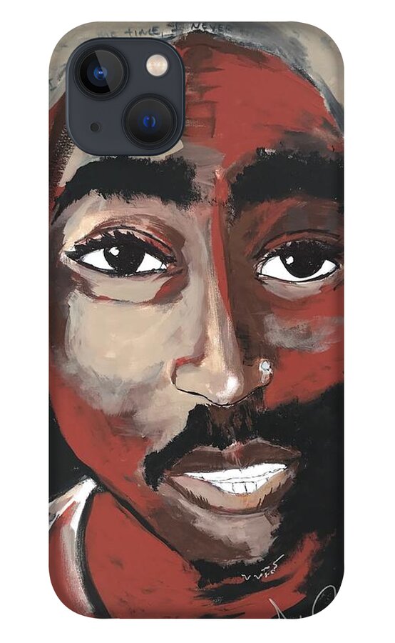  iPhone 13 Case featuring the painting Pac by Angie ONeal