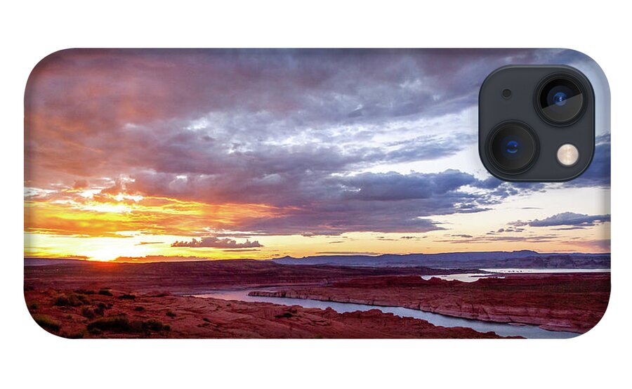 Lake Powell iPhone 13 Case featuring the photograph Page Rim Trail Sunset by Bradley Morris