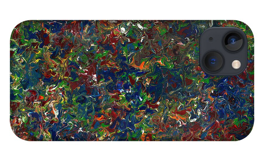 Abstract iPhone 13 Case featuring the painting Paint number 1 by James W Johnson