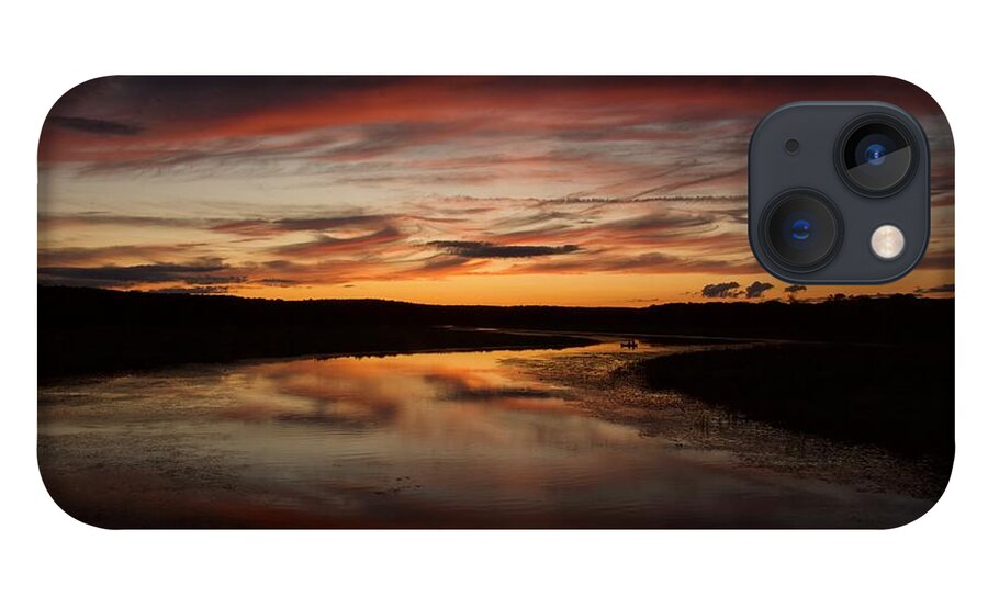 Quaobaog River iPhone 13 Case featuring the photograph Painted sunset by David Pratt