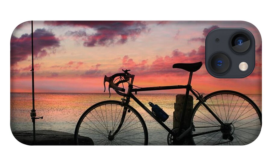 Bike iPhone 13 Case featuring the photograph Parked for Sunset by On da Raks