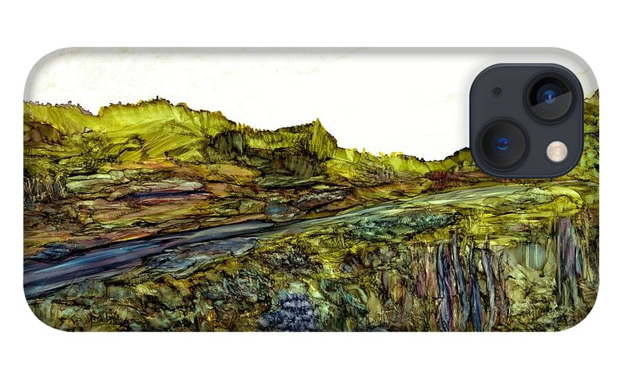 Still iPhone 13 Case featuring the painting Peace in Pilar by Angela Marinari