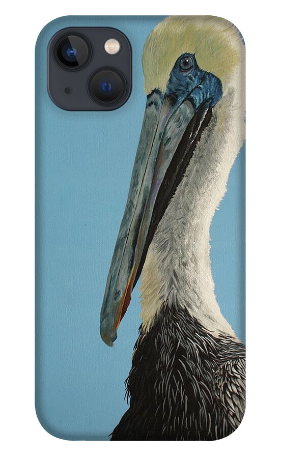Pelican iPhone 13 Case featuring the painting Pelicanus Magnificus by Heather E Harman