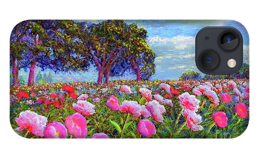 Floral iPhone 13 Case featuring the painting Peony Heaven by Jane Small