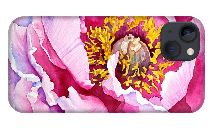 Peony iPhone 13 Case featuring the painting Peony by Espero Art