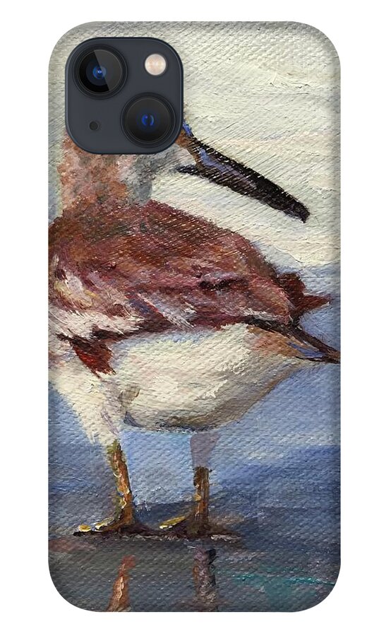 Sandpiper iPhone 13 Case featuring the painting Peter Piper by Judy Rixom