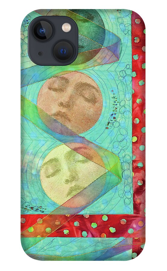 Phases iPhone 13 Case featuring the mixed media Phases 2 by Vivian Aumond
