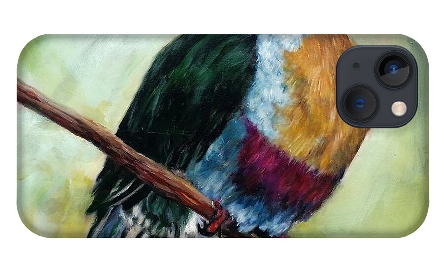 Davao Artist Paintings iPhone 13 Case featuring the painting Philippine Bird 5 by Bong Perez