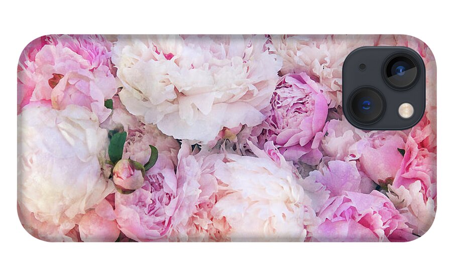 Peonies iPhone 13 Case featuring the photograph Pink and White Peonies by Peggy Collins