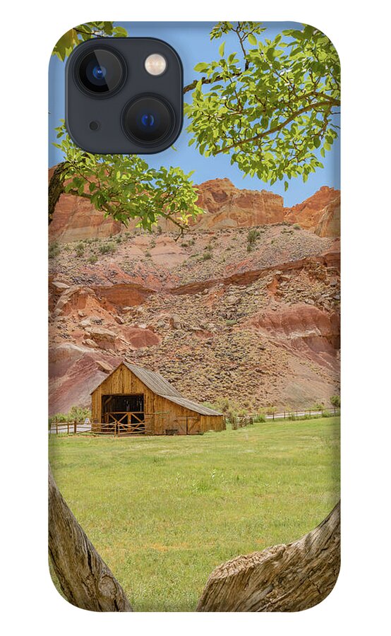 Ige08680 iPhone 13 Case featuring the photograph Pioneer Barnyard by Gordon Elwell