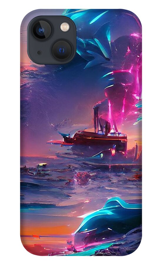  iPhone 13 Case featuring the digital art Pirate Cloud by Rod Turner