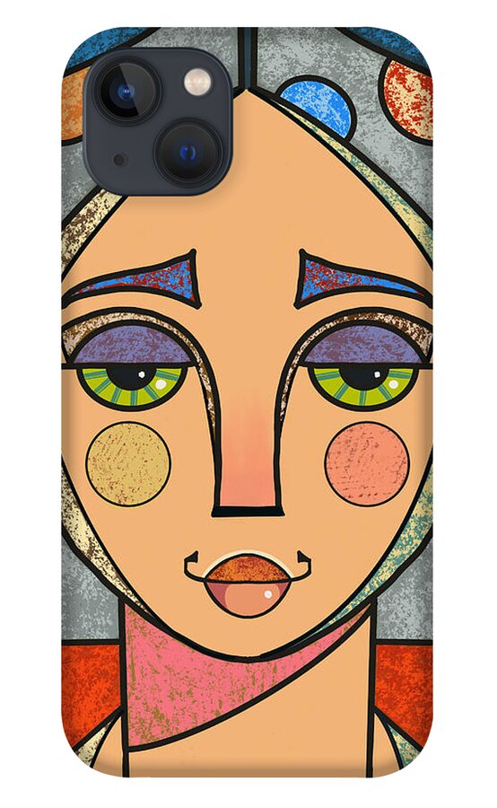 Pop iPhone 13 Case featuring the painting pOp by Oscar Ortiz