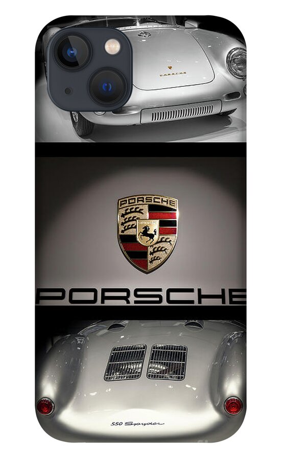 Porsche 550 iPhone 13 Case featuring the photograph Porsche 550 Spyder triptych by Stefano Senise