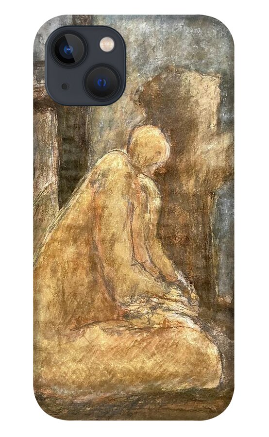 Mindfulness iPhone 13 Case featuring the painting Prayer by David Euler