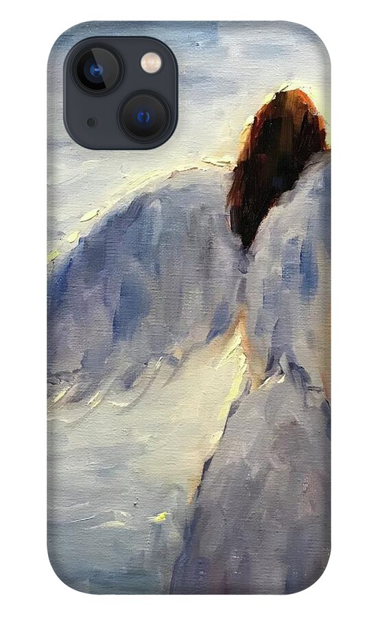 Angel iPhone 13 Case featuring the painting Prayers by Ashlee Trcka