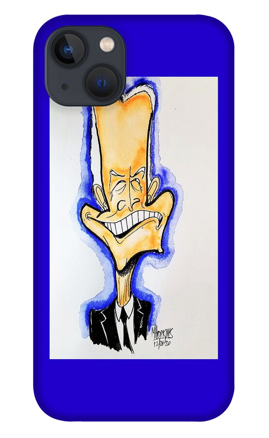 President iPhone 13 Case featuring the drawing President Biden by Michael Hopkins