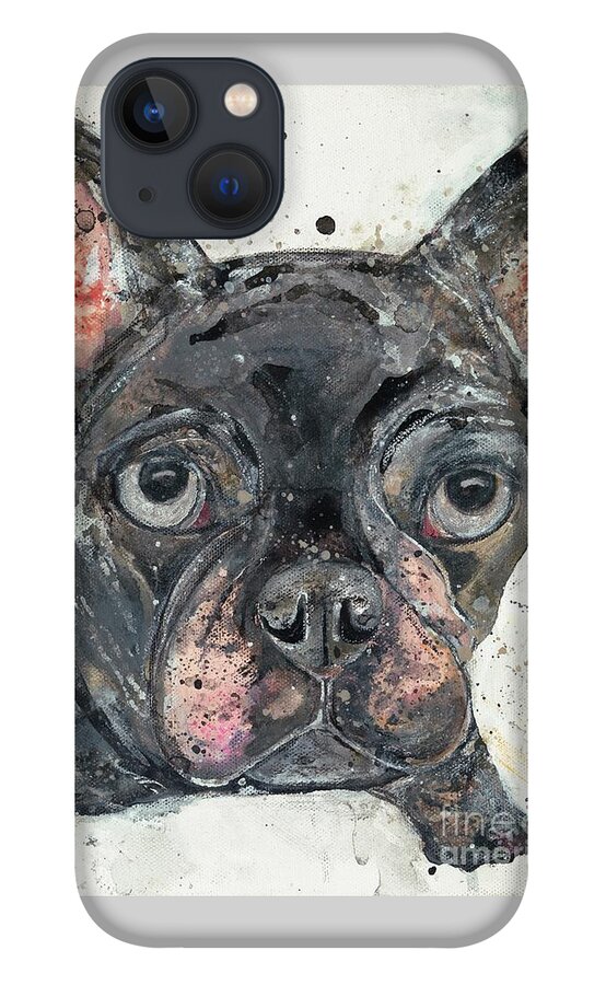 Dog iPhone 13 Case featuring the painting Pucker Up by Kasha Ritter
