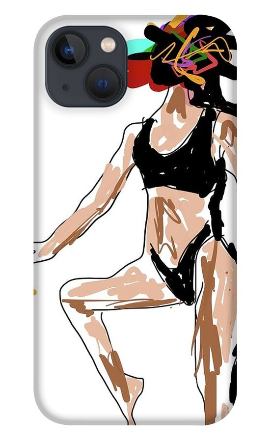  iPhone 13 Case featuring the mixed media Queen Drip by Oriel Ceballos