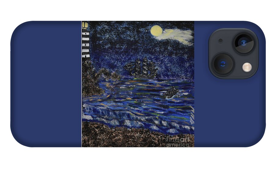 England iPhone 13 Case featuring the mixed media Quiet Tides by David Westwood