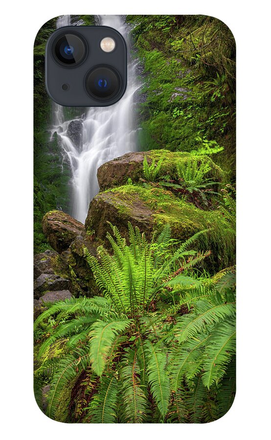 Quinault Rain Forest iPhone 13 Case featuring the photograph Rain forest waterfall by Robert Miller