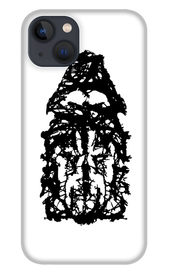 Symbolic iPhone 13 Case featuring the painting Reaper by Stephenie Zagorski