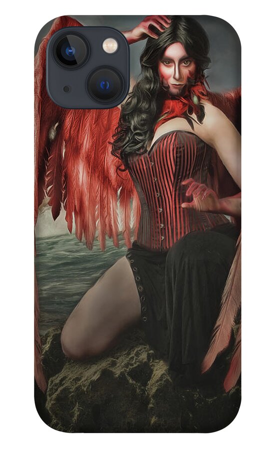 Siren iPhone 13 Case featuring the digital art Red Siren by Brad Barton