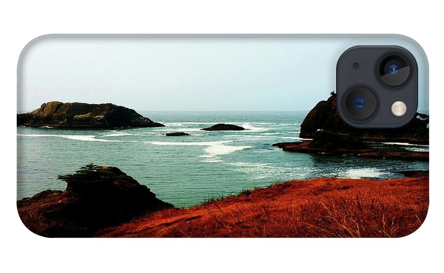 Ocean iPhone 13 Case featuring the photograph Red Thunder Rock Cove by Melinda Firestone-White