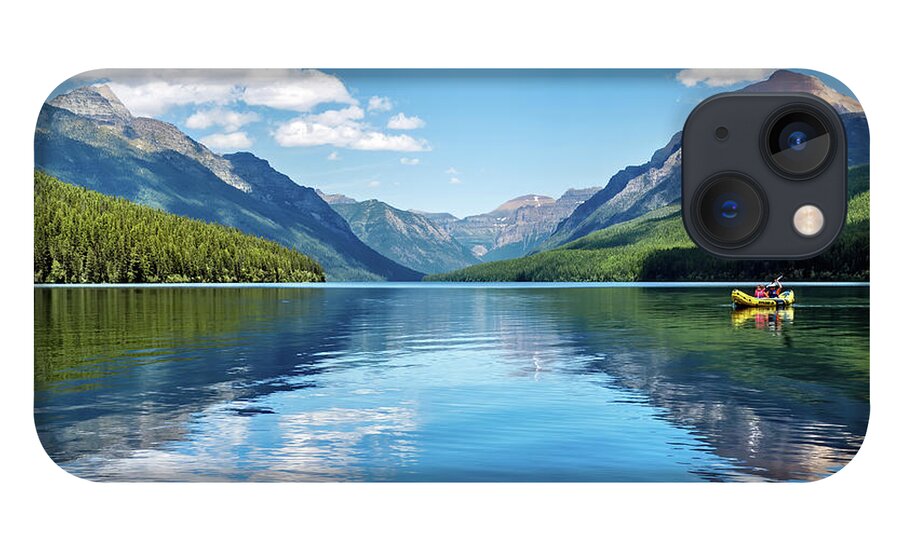 Reflection iPhone 13 Case featuring the photograph Reflection on Bowman Lake by Tom Watkins PVminer pixs