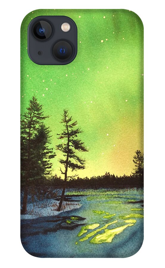 Aurora iPhone 13 Case featuring the painting Reflections of Glory by Karen Richardson