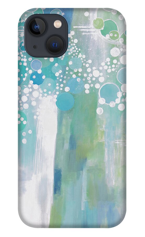 Teal iPhone 13 Case featuring the painting Refreshingly by Linda Bailey