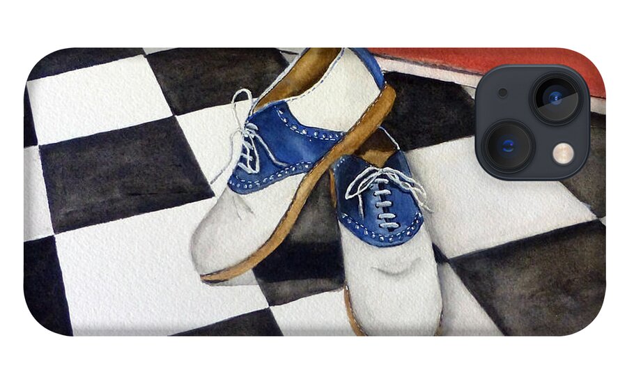 Shoes iPhone 13 Case featuring the painting Remembering the Saddle Shoes by Kelly Mills