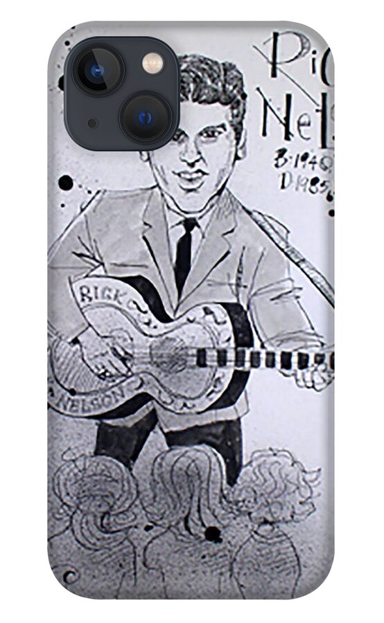  iPhone 13 Case featuring the drawing Ricky Nelson by Phil Mckenney