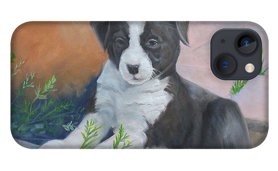 Puppy iPhone 13 Case featuring the painting Rio by Todd Cooper