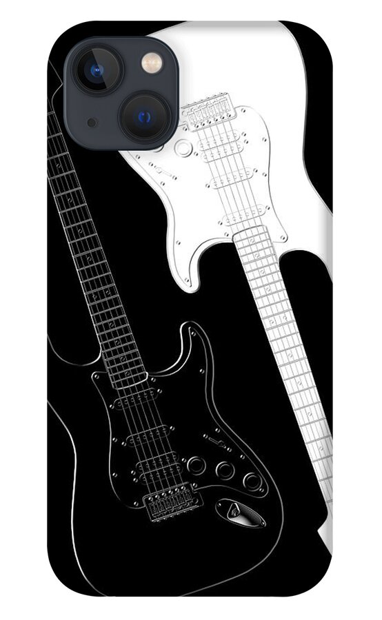 Rock And Roll iPhone 13 Case featuring the digital art Rock and Roll Yin Yang by Mike McGlothlen
