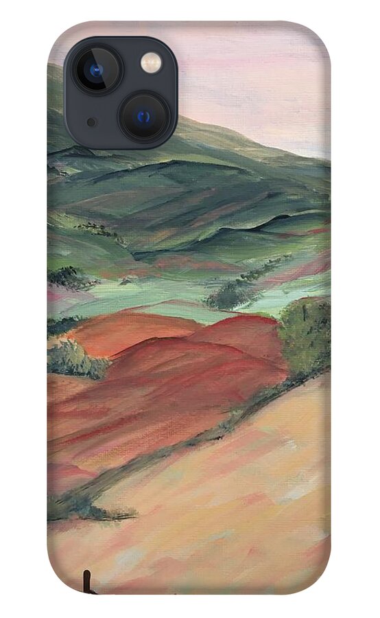 Nature iPhone 13 Case featuring the painting Rolling Hills by Debora Sanders