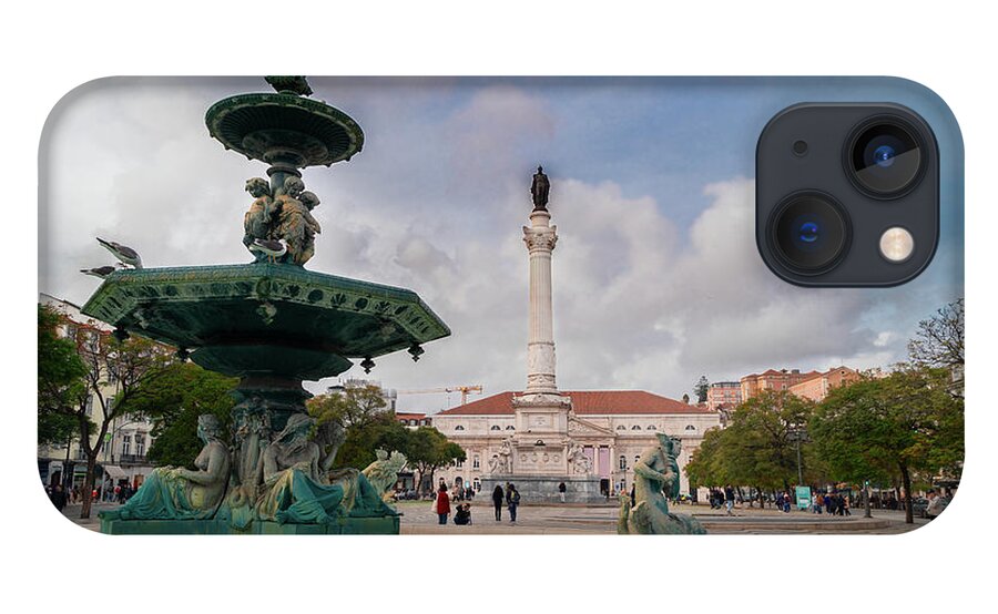Lisbon iPhone 13 Case featuring the photograph Rossio Square, Lisbon by Anastasy Yarmolovich