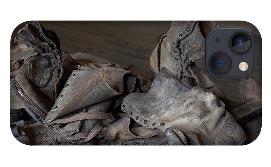 Boots iPhone 13 Case featuring the photograph Rubble of Vintage Boots by Kae Cheatham