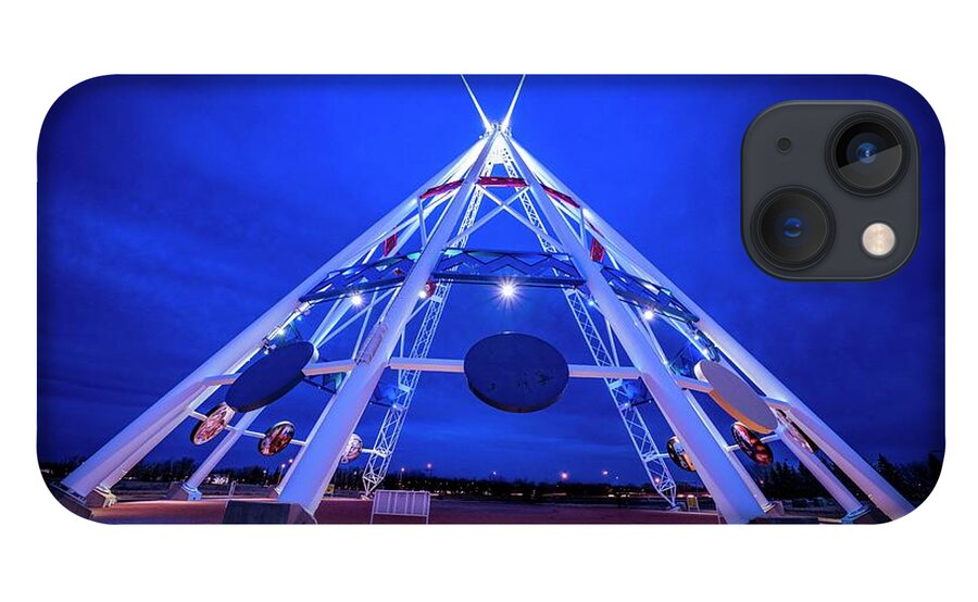 Teepee iPhone 13 Case featuring the photograph Saamis Teepee at Dusk by Darcy Dietrich