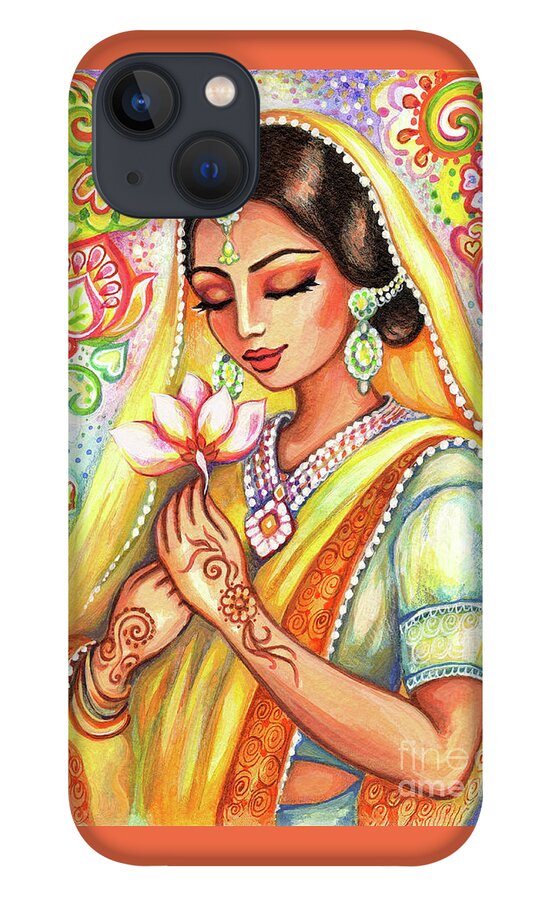 Praying Woman iPhone 13 Case featuring the painting Sacred Wish by Eva Campbell