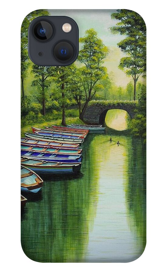 Kim Mcclinton iPhone 13 Case featuring the painting Safe Harbour by Kim McClinton