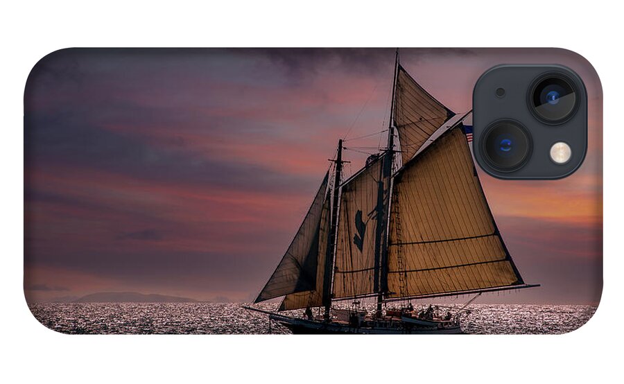 Windjammers iPhone 13 Case featuring the photograph Sailing at Sunset by Fred LeBlanc