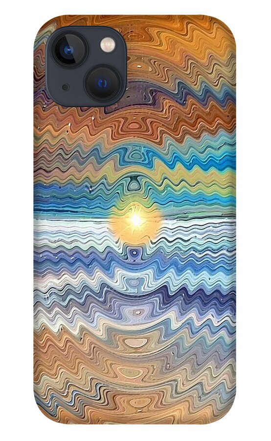 Landscape iPhone 13 Case featuring the digital art Salt Flats Sunrise by David Manlove