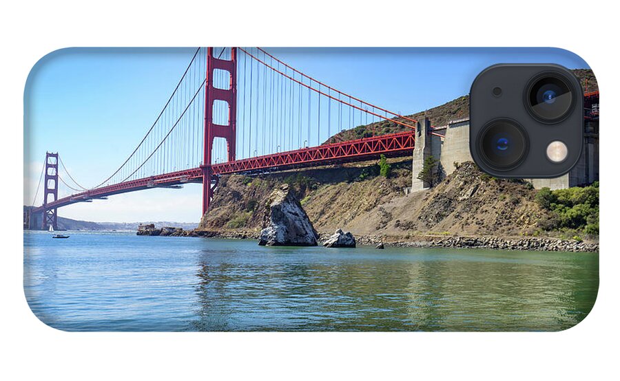 Wingsdomain iPhone 13 Case featuring the photograph San Francisco Golden Gate Bridge Viewed From Marin County Side DSC7078 by Wingsdomain Art and Photography