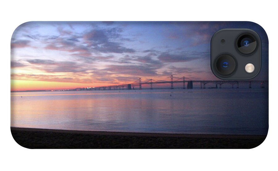 Maryland iPhone 13 Case featuring the photograph Sandy Point Blue by Carolyn Stagger Cokley