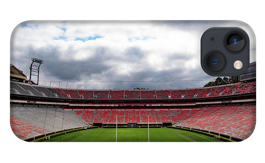 Athens Georgia iPhone 13 Case featuring the photograph Sanford Stadium at the University of Georgia end zone by Eldon McGraw